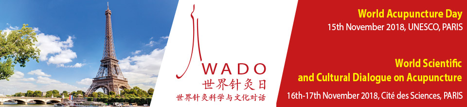 Pozvánka na světové dny akupunktury v Paříži (15.–17. listpadu 2018) Pozvánka na světové dny akupunktury v Paříži (15.–17. listpadu 2018)